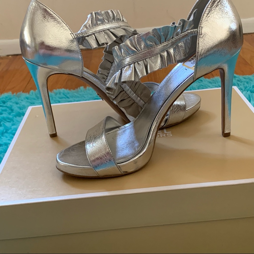 Michael Kors - Metallic Silver Evening Shoes 8 1/2